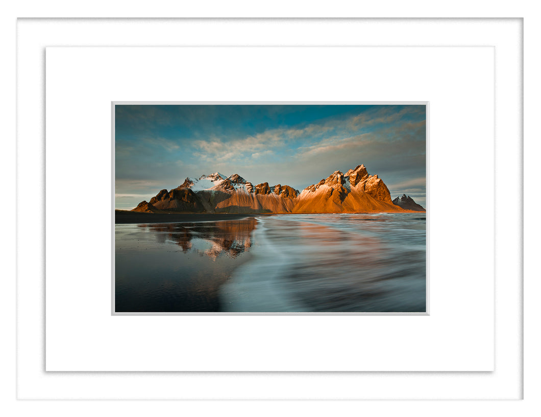 Vestrahorn Sea, Iceland - Framed A3 Print